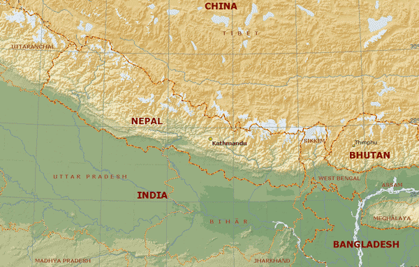 kathmandu nepal map. Capital city: Kathmandu (pop
